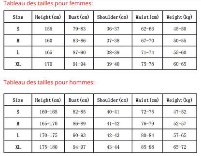 Laissez s'exprimer la Maid qui est en vous  ! Polyester SIZE CHART