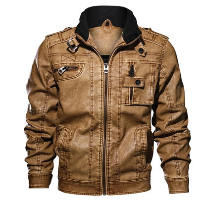 Veste slim faux cuir - mandenge - brun