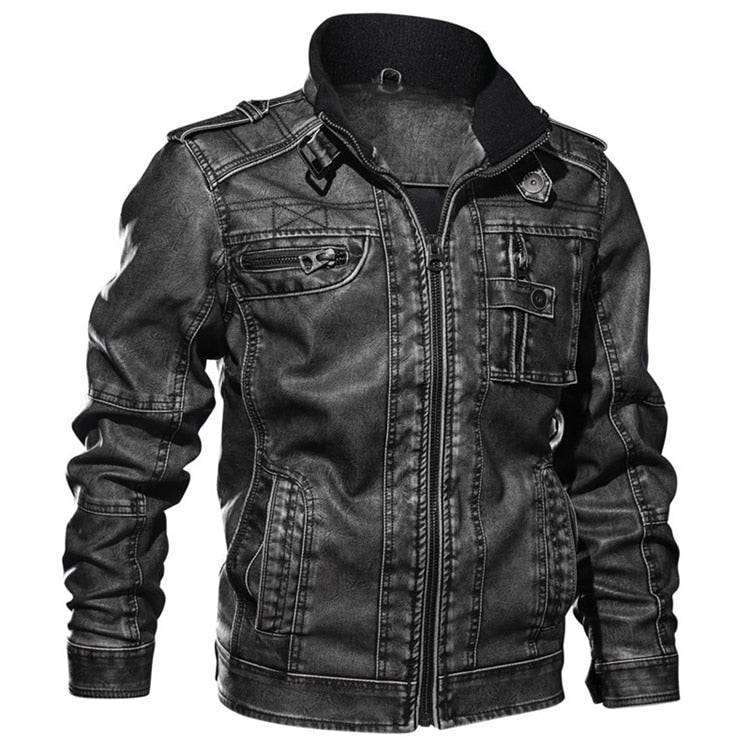 Veste slim faux cuir - mandenge -