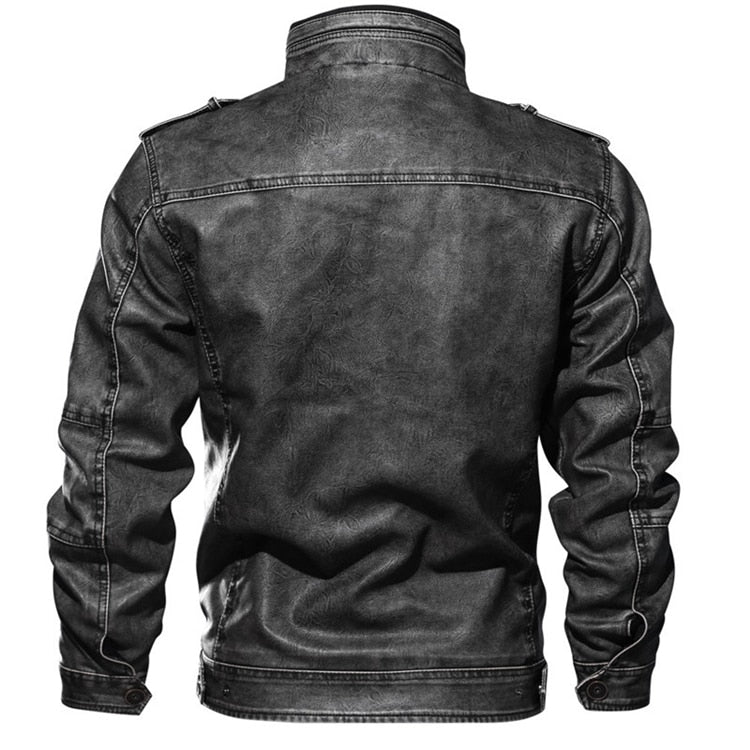 Veste slim faux cuir - mandenge - dos