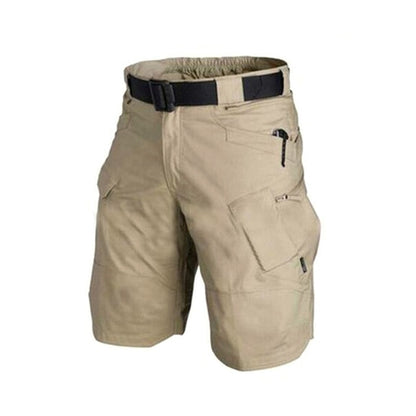 Short de sport, à hauteur des genoux. Très solide, ce short peut être utilisé pour la randonée ou les activités physique intenses.  Coton  Coupe regular beige blanc 